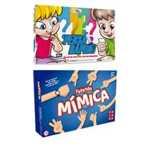 Jogo Tabuleiro Fazendo Mimicas Coluna + Jogo Pensa Rapido - Pais e Filhos