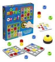 Jogo Tabuleiro Geometric 32 Formas Geométricas Coloridas Educativo Pakitoys