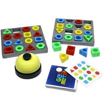 Jogo Tabuleiro GeoMetric Educativo Infantil Brinquedo Pedagógico Presente Criança Infantil Desafio +5 Anos - Paki Toys
