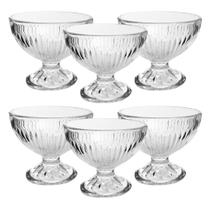 Jogo taça de sobremesa em vidro 6 peças 220ml
