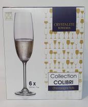Jogo Taça Espumante Bohemia Cristal C/ Titânio 220ml-cx 6und Jogo Taça Espumante Bohemia Cristal C/ Titânio 220ml-cx 6und