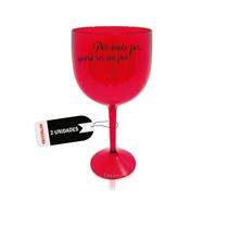 Jogo Taça Gin Vermelha 550ml Dia dos Namorados 2 Peças Jogo Taça Gin Vermelha 550ml Dia dos Namorados 2 Peças