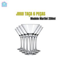 Jogo Taça Martini 250ml 6 peças- Nadir Entrega Super Rápida