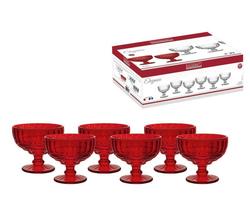 Jogo Taça Sobremesa Branco Elegante 310Ml Vermelho 6 Peças Hauskraft Jogo Taça Sobremesa Branco Elegante 310Ml Vermelho 6 Peças Hauskraft