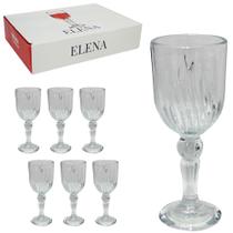 jogo taça vidro licor/shot: elena - 6 peças 90ml - CIM TOYS