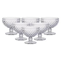 Jogo taca vidro sobremesa bico de abacaxi 6pcs x 300ml transparent Jogo taca vidro sobremesa bico de abacaxi 6pcs x 300ml transparent