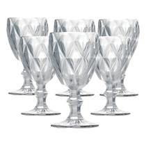 Jogo Taças Diamante Vidro 340ml Copo Diamond Moderno Luxo Jogo Taças Diamante Vidro 340ml Copo Diamond Moderno Luxo