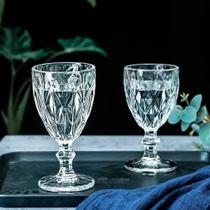 Jogo Taças Diamante Vidro 340ml Copo Diamond Moderno Luxo Jogo Taças Diamante Vidro 340ml Copo Diamond Moderno Luxo