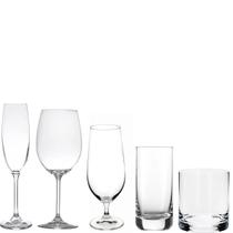 Jogo Taças e Copos Cristal com Titânio Gastro 30un Bohemia