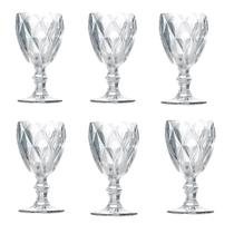 Jogo Taças Transparentes 6 Unidades Cristal Suco Agua Vidro Elegante Delicadeza Jogo Taças Transparentes 6 Unidades Cristal Suco Agua Vidro Elegante Delicadeza