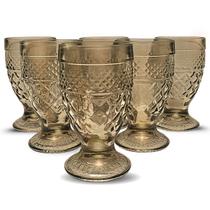 Jogo Taças Vinho Luxo De Vidro Barroco Gold 190ml Kit 6 Unidades Jogo Taças Vinho Luxo De Vidro Barroco Gold 190ml Kit 6 Unidades
