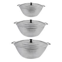Jogo Tachos Panela Restaurante Alumínio Fundido 40,45,50cm Jogo Tachos Panela Restaurante Alumínio Fundido 40,45,50cm