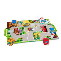 Jogo Take-Along Town Melissa & Doug - 9 Veículos Flexíveis