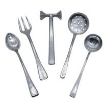 Jogo Talher Alumínio Concha Escumadeira Martelo Garfo Colher Jogo Talher Alumínio Concha Escumadeira Martelo Garfo Colher