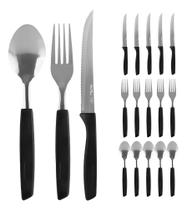 Jogo Talher De Mesa Faca De Serrinha Garfo Colher Sopa 18pçs Jogo Talher De Mesa Faca De Serrinha Garfo Colher Sopa 18pçs