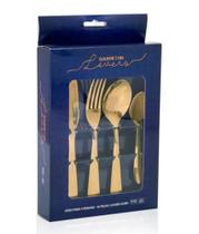 Jogo Talher Dourado Aço Inox 16 Peças Gourmet Mix -Envio Já