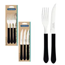 Jogo Talher Faqueiro 6 Pcs 3 Garfo 3 Faca Tramontina Inox Jogo Talher Faqueiro 6 Pcs 3 Garfo 3 Faca Tramontina Inox