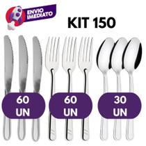 Jogo Talher Inox Garfo Faca Colher Sopa Mesa Jantar Refeição Bar Restaurante Dia a Dia