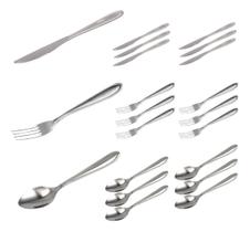 Jogo Talheres 18 Pçs Inox Garfo Colher Faca Luxo Jogo Talheres 18 Pçs Inox Garfo Colher Faca Luxo