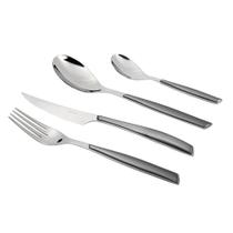 Jogo Talheres 24 peças Inox Jantar Prata Glamour Bugatti Jogo Talheres 24 peças Inox Jantar Prata Glamour Bugatti