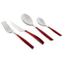 Jogo Talheres 24 peças Inox Jantar Vermelho Glamour Bugatti Jogo Talheres 24 peças Inox Jantar Vermelho Glamour Bugatti