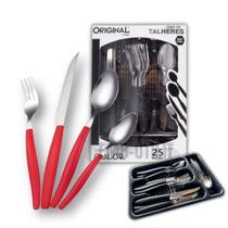Jogo Talheres 25 Pcs Inox Color C/ Divisória Organizadora Garfo Faca Colher Jogo Talheres 25 Pcs Inox Color C/ Divisória Organizadora Garfo Faca Colher