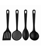 Jogo Talheres 4 Peças Utensílios Cozinha Nylon Preto Crippa Jogo Talheres 4 Peças Utensílios Cozinha Nylon Preto Crippa