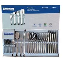 Jogo Talheres Faqueiro Tramontina Búzios 24Pçs inox Faca Colher Garfo