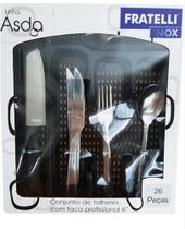 Jogo Talheres Fratelli Inox Asda Premium 26 Pçs C/ Gaveteiro