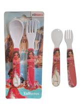 Jogo Talheres Infantil de Melamina com 2 peças Elena