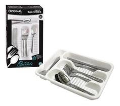 Jogo Talheres Inox Faqueiro 25pç Porta Colher Garfo Faca