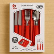 Jogo Talheres Jantar Colher Faca Garfo Comer Pegador Vermelho Cozinha Presente Casa Jogo Talheres Jantar Colher Faca Garfo Comer Pegador Vermelho Cozinha Presente Casa