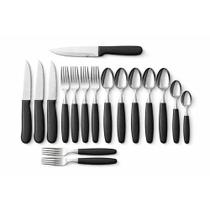 Jogo Talheres Moderno Preto 26 Pecas Aço Inox Design Elegante Duravel com Porta Talher