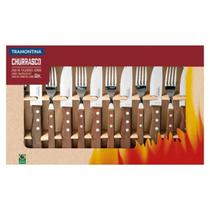 Jogo Talheres Tramontina Churrasco Dynamic Lâminas Em Aço Inox 12 Pçs