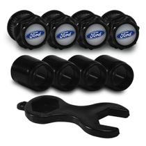 Jogo Tampa Bico Válvula Pneu Ford Preto Jogo Tampa Bico Válvula Pneu Ford Preto
