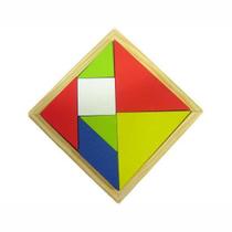 Jogo Tangram De Madeira Multicolorido