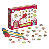 Jogo Tapa Na Mesa Cocomelon Infantil Divertido Agilidade Rapidez Cartas Redondas E Quadradas Nig Brinquedos - 0515
