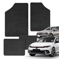 Jogo Tapete 100% Borracha Polo Novo 2018 a 2026 Impermeável Antiderrapante Automotivo 4 Peças