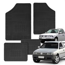 Jogo Tapete 100% Borracha Saveiro G3 G4 2000 a 2010 Impermeável Antiderrapante Automotivo 4 Peças