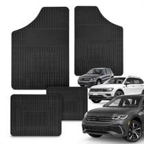 Jogo Tapete 100% Borracha Tiguan 2010 a 2025 Impermeável Antiderrapante Automotivo 4 Peças
