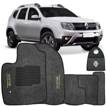 Jogo Tapete Automotivo Carpete + Lixeira Duster 2016 à 2019 Soft Logo Bordado Grafite 6 Peças Jogo Tapete Automotivo Carpete + Lixeira Duster 2016 à 2019 Soft Logo Bordado Grafite 6 Peças