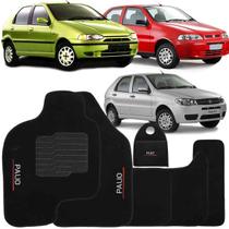 Jogo Tapete Automotivo Carpete + Lixeira Fiat Palio 1996 à 2007 Soft Logo Bordado Preto 6 Peças Jogo Tapete Automotivo Carpete + Lixeira Fiat Palio 1996 à 2007 Soft Logo Bordado Preto 6 Peças