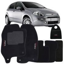 Jogo Tapete Automotivo Carpete + Lixeira Fiat Punto 2013 à 2018 Soft Logo Bordado Preto 6 Peças Jogo Tapete Automotivo Carpete + Lixeira Fiat Punto 2013 à 2018 Soft Logo Bordado Preto 6 Peças