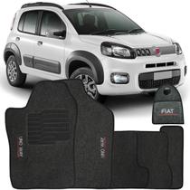 Jogo Tapete Automotivo Carpete + Lixeira Fiat Uno Way 2011 à 2018 Soft Logo Bordado Grafite 6 Peças Jogo Tapete Automotivo Carpete + Lixeira Fiat Uno Way 2011 à 2018 Soft Logo Bordado Grafite 6 Peças