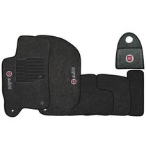 Jogo Tapete Automotivo Carpete + Lixeira Grand Siena 2012 à 2021 Soft Logo Bordado Grafite 6 Peças