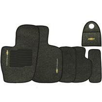 Jogo Tapete Automotivo Carpete + Lixeira Prisma 2006 à 2012 Soft Logo Bordado Grafite 6 Peças