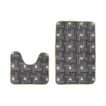 Jogo Tapete Banheiro 2 Peça Antiderrapante Box contorno vaso Super Macio Secagem Rápida