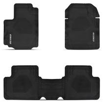 Jogo Tapete Borracha Automatico 3 Peça Preto Creta 2018 2019