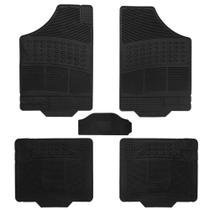 Jogo Tapete Borracha Automotivo Modelo A Tunel Universal Preto
