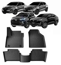 Jogo Tapete Borracha Bandeja Fastback Pulse Argo Cronos 3Pcs
